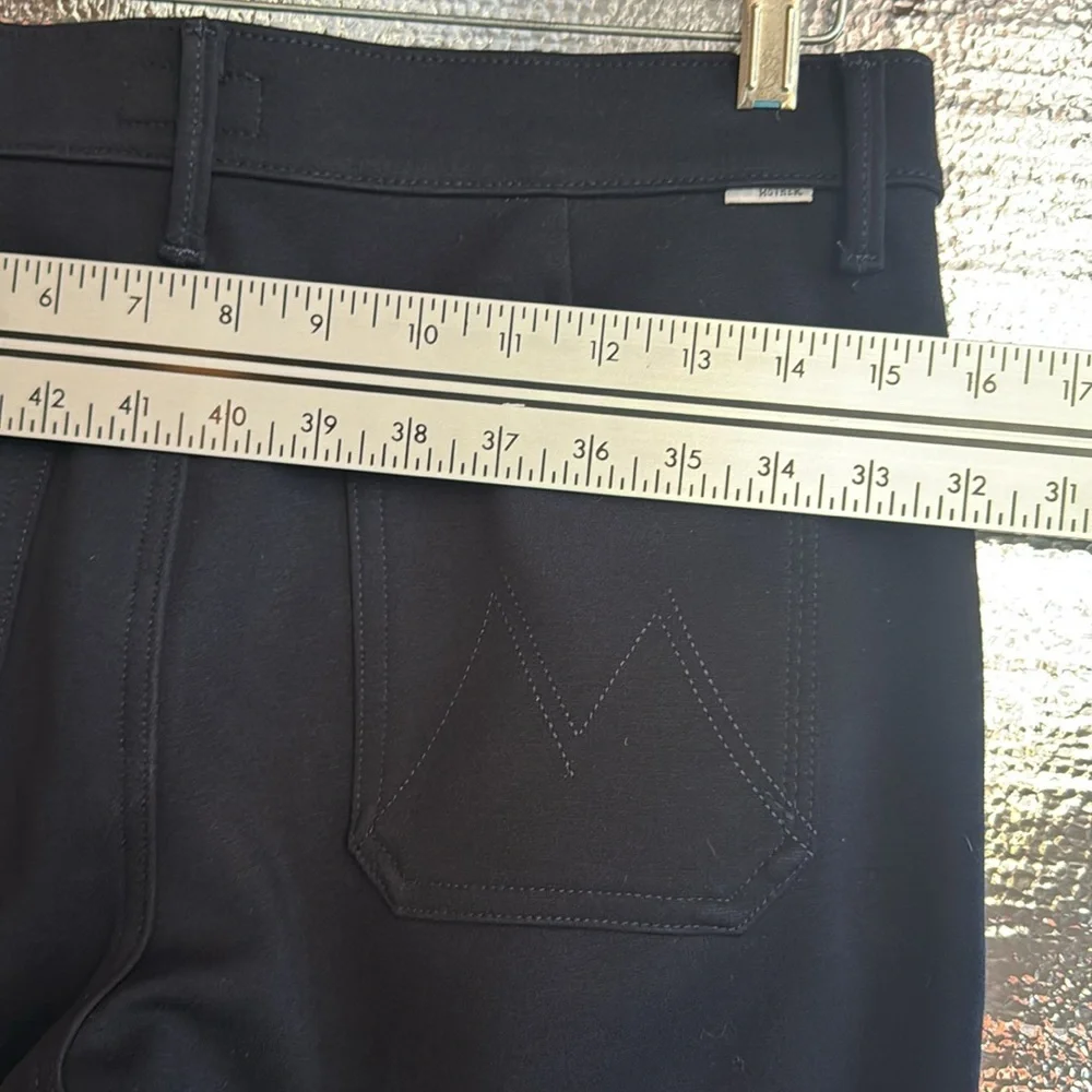 Mother Pants Womens Navy Blue French Kissing Pleated Trainer Jogger Zip. 28 - Picture 6 of 9